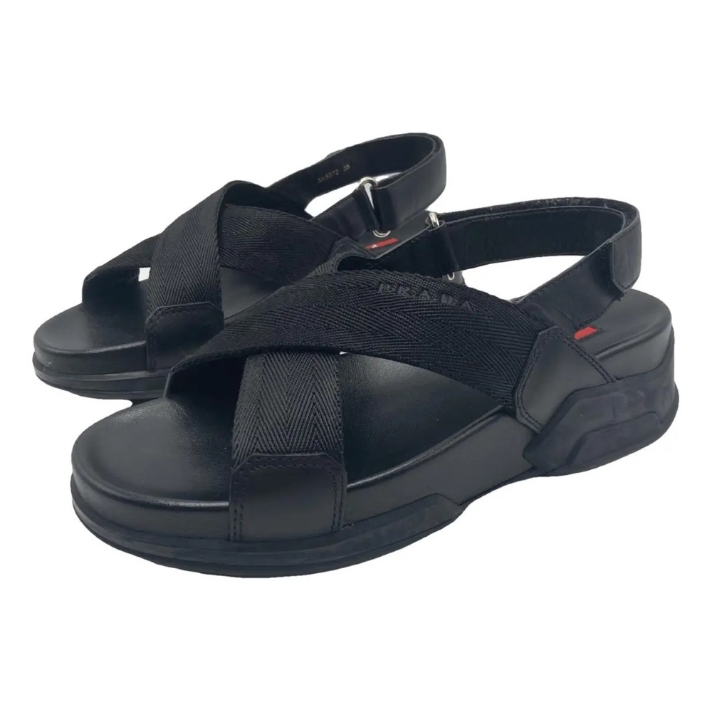 Prada Sport Chunky Black Sandals authentic